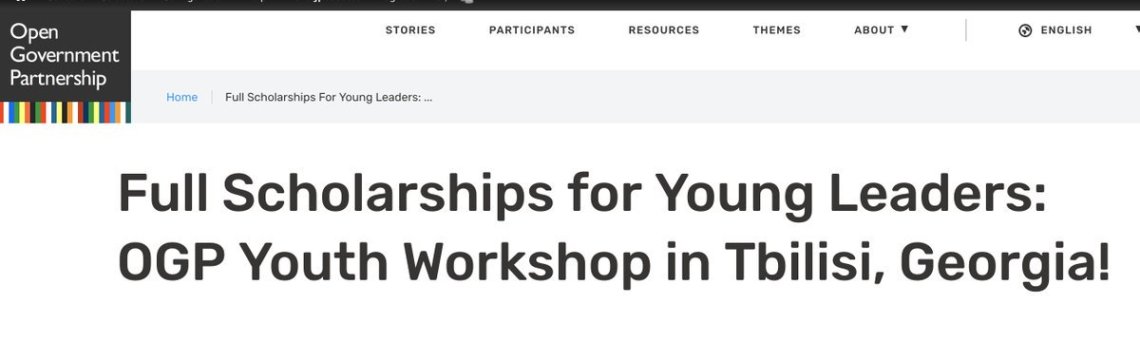Open Government Partnership Youth Workshop
