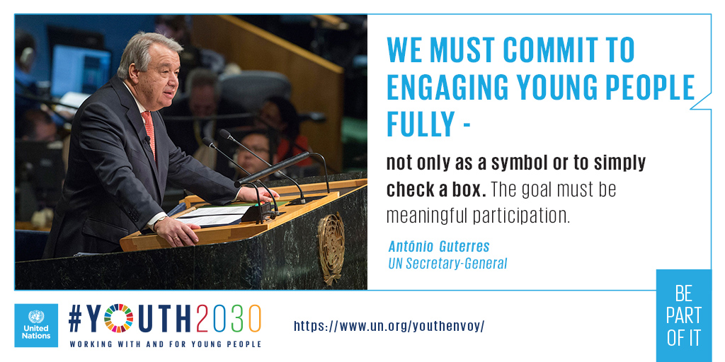 New United Nations Youth Strategy #GenUnlimited #Youth2030
