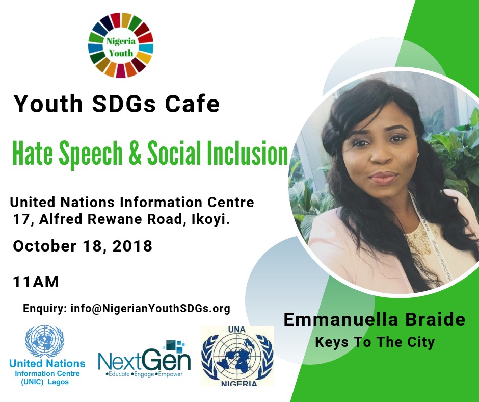 Nigerian Youth SDGs Cafe (October) Hate Speech and Social Inclusion