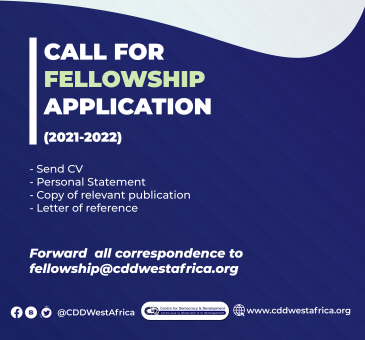 Centre for Democracy and Development Fellowship 2021-2022