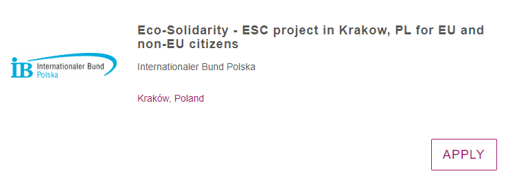 Eco-Solidarity - ESC project in Poland For EU and Non-EU Citizens