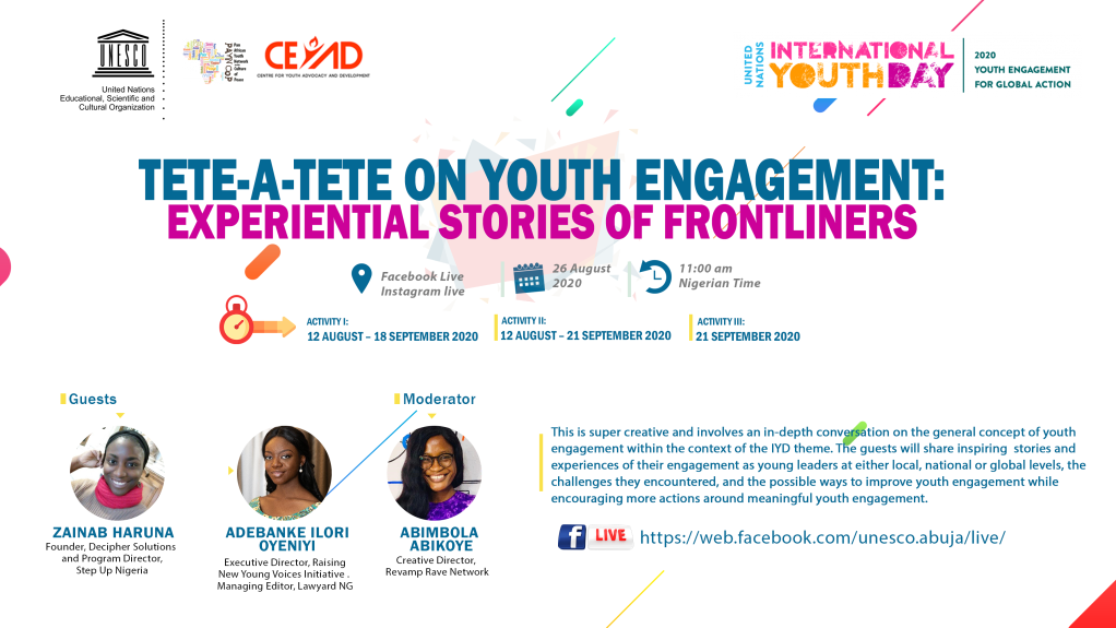 UNESCO CEYAD Tete-a-tete on Youth Engagement: Experiential Stories of Frontliners